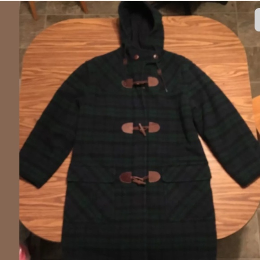 Women’s tartan plaid barn coat LL Bean